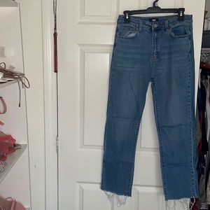 High rise denim. Baggy style. Never worn.